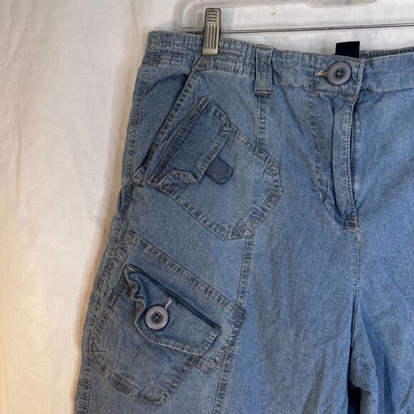 Style & Co Y2K Cargo Retro Long Shorts Size 16 Streetwear Casual 11" Inseam - Picture 5 of 9